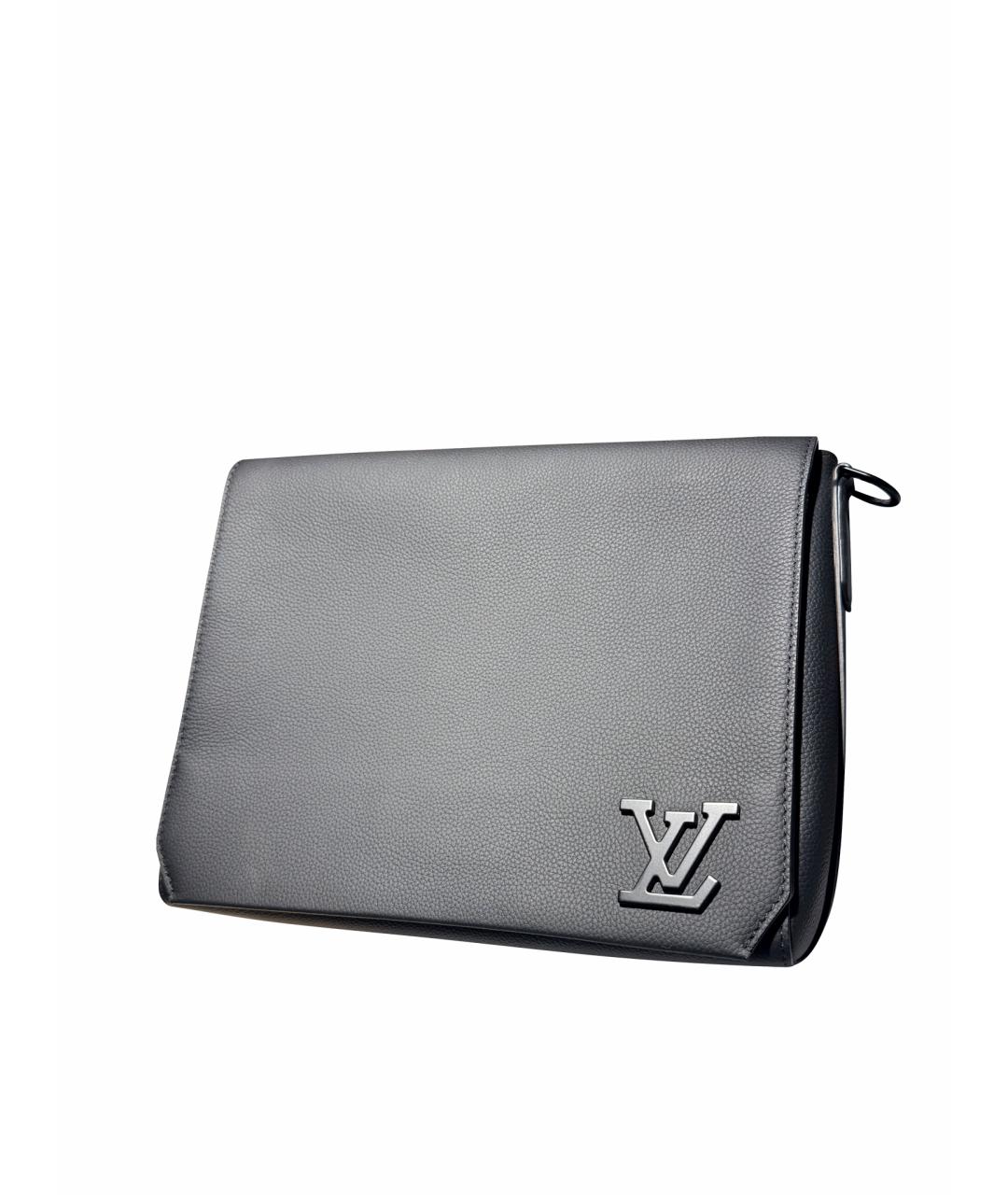 LOUIS VUITTON Черная кожаная сумка на плечо, фото 1