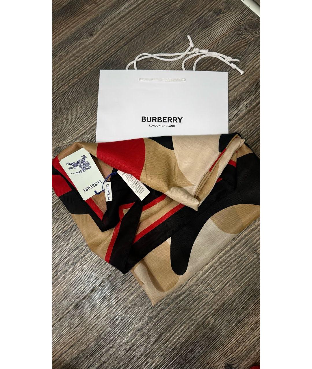 BURBERRY Мульти хлопковый платок, фото 4