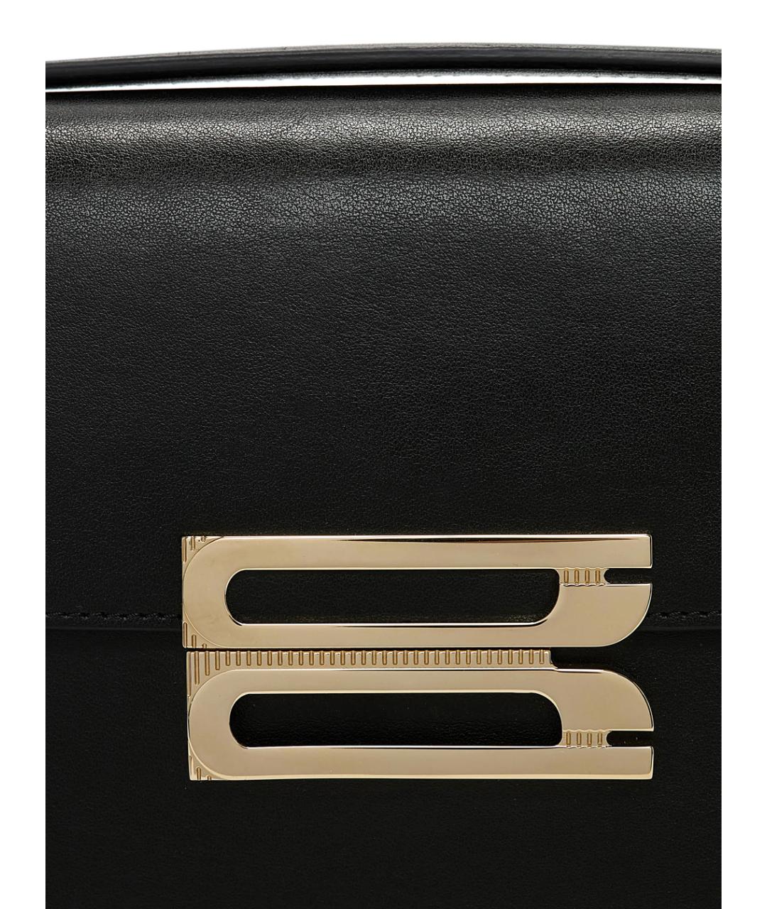 VICTORIA BECKHAM Черная кожаная сумка через плечо, фото 3