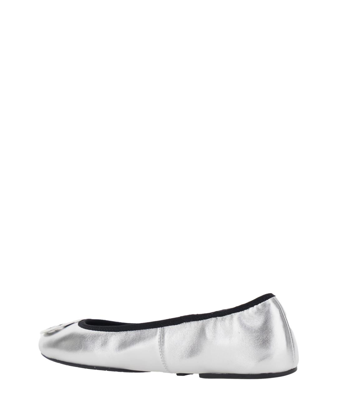 TORY BURCH Серебряные балетки, фото 3