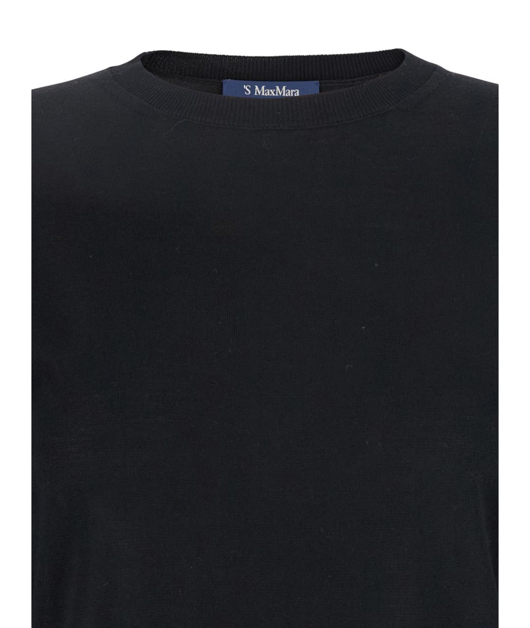 'S MAX MARA Черный шерстяной джемпер / свитер, фото 3