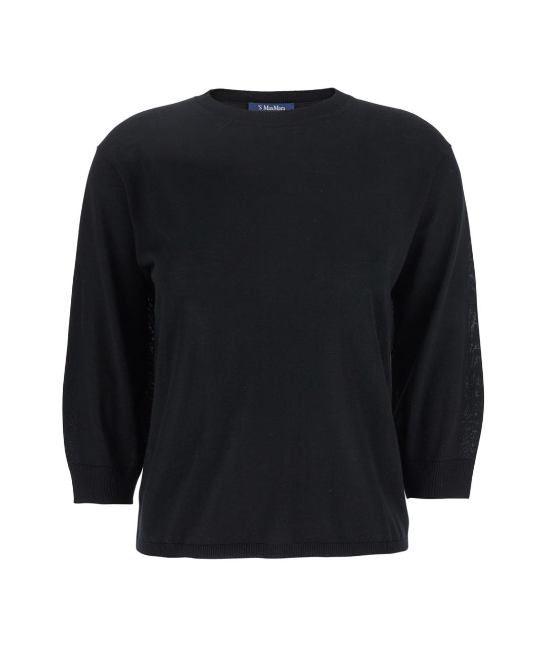 'S MAX MARA Черный шерстяной джемпер / свитер, фото 1