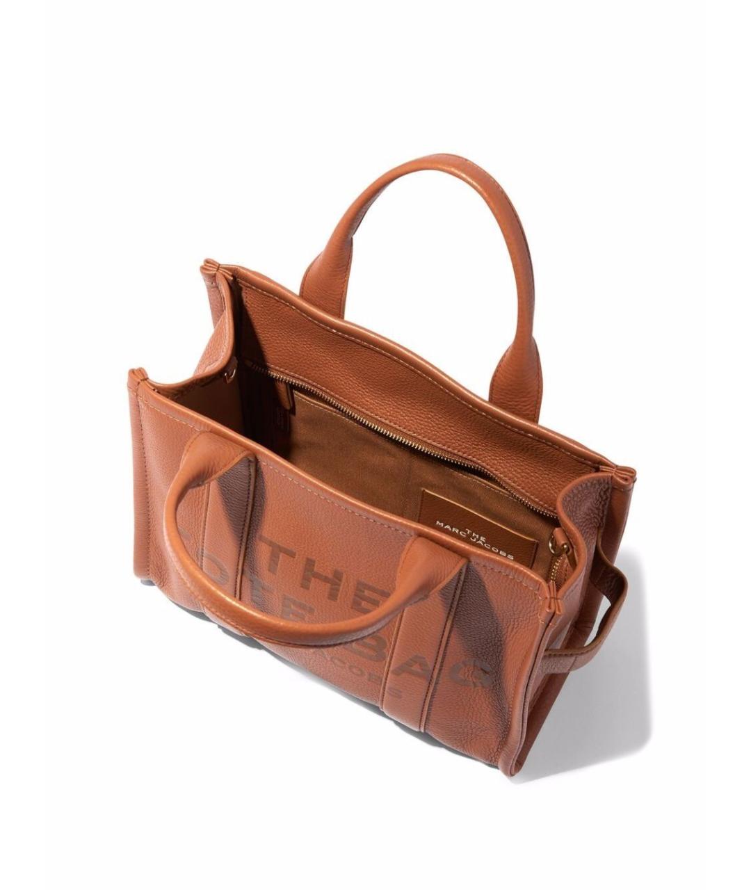 MARC JACOBS Коричневая кожаная сумка тоут, фото 4