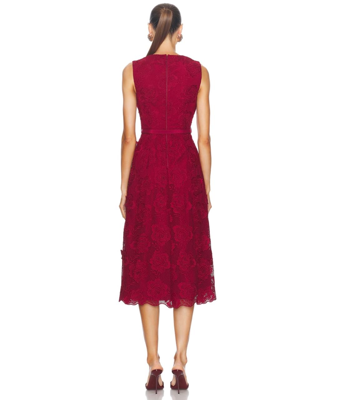 SELF-PORTRAIT Бордовое коктейльное платье, фото 7