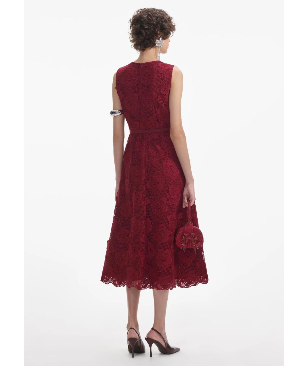 SELF-PORTRAIT Бордовое коктейльное платье, фото 4