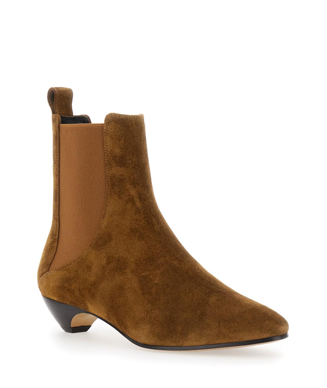 LE MONDE BERYL Бежевые замшевые ботильоны, фото 2