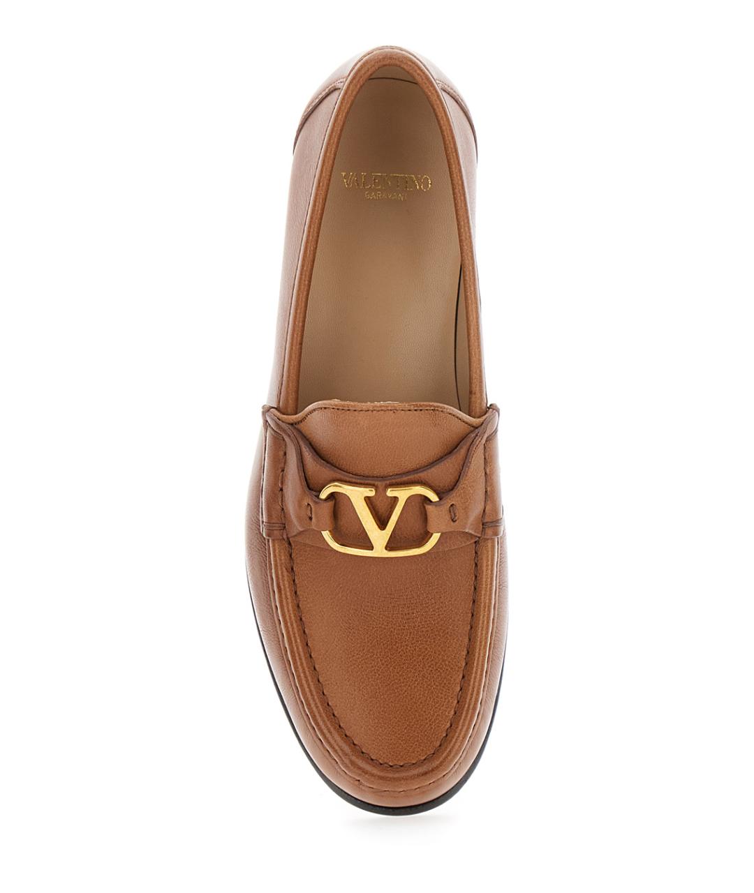 VALENTINO Бежевые кожаные лоферы, фото 4