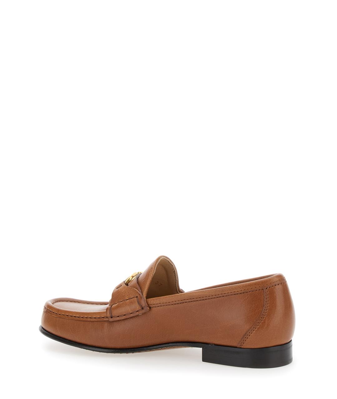 VALENTINO Бежевые кожаные лоферы, фото 3