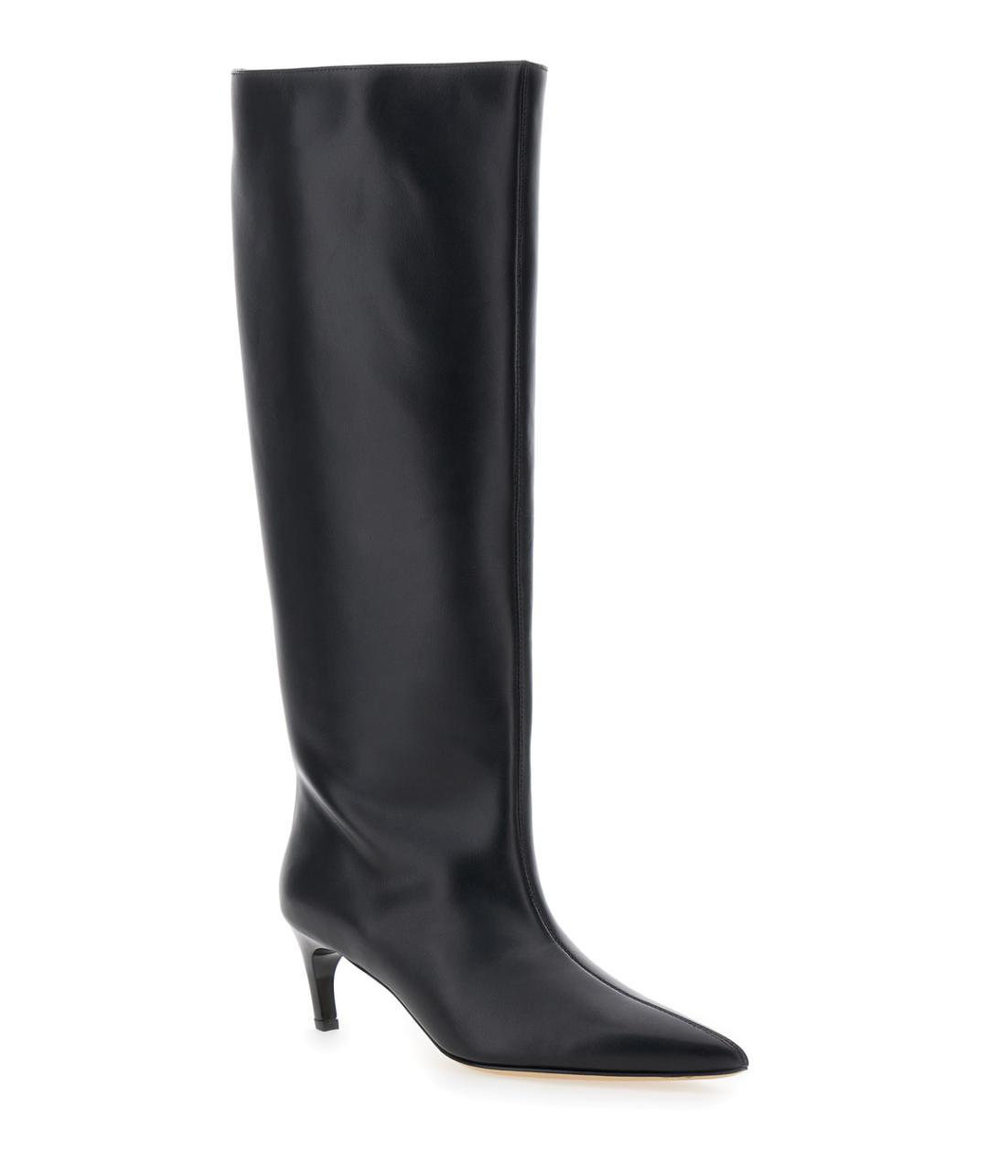 SEMICOUTURE Черные кожаные сапоги, фото 2