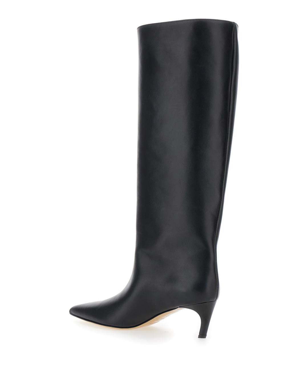 SEMICOUTURE Черные кожаные сапоги, фото 3