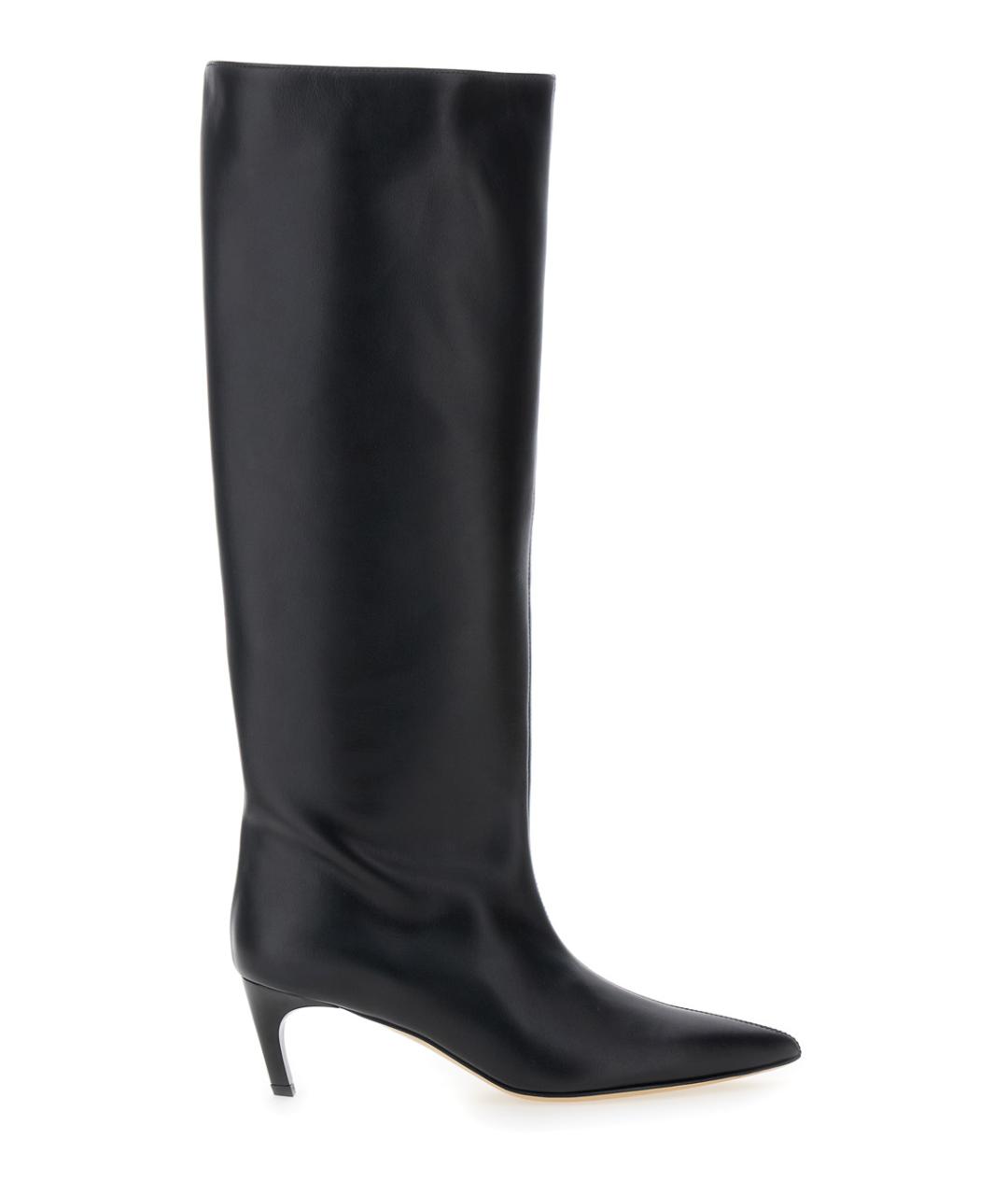 SEMICOUTURE Черные кожаные сапоги, фото 1