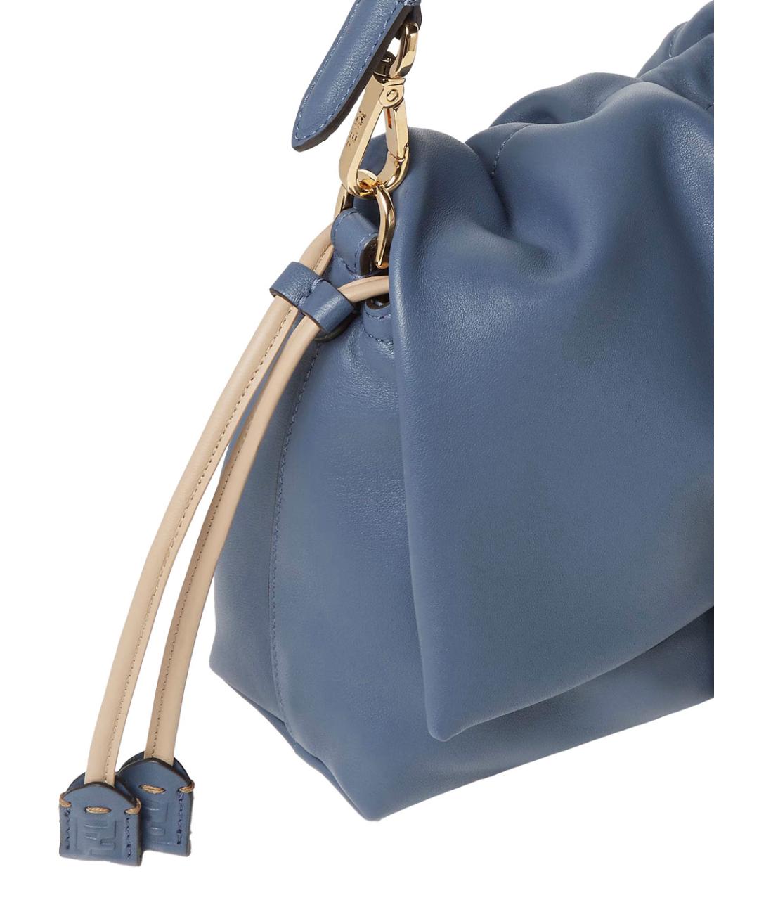 FENDI Синяя кожаная сумка через плечо, фото 3