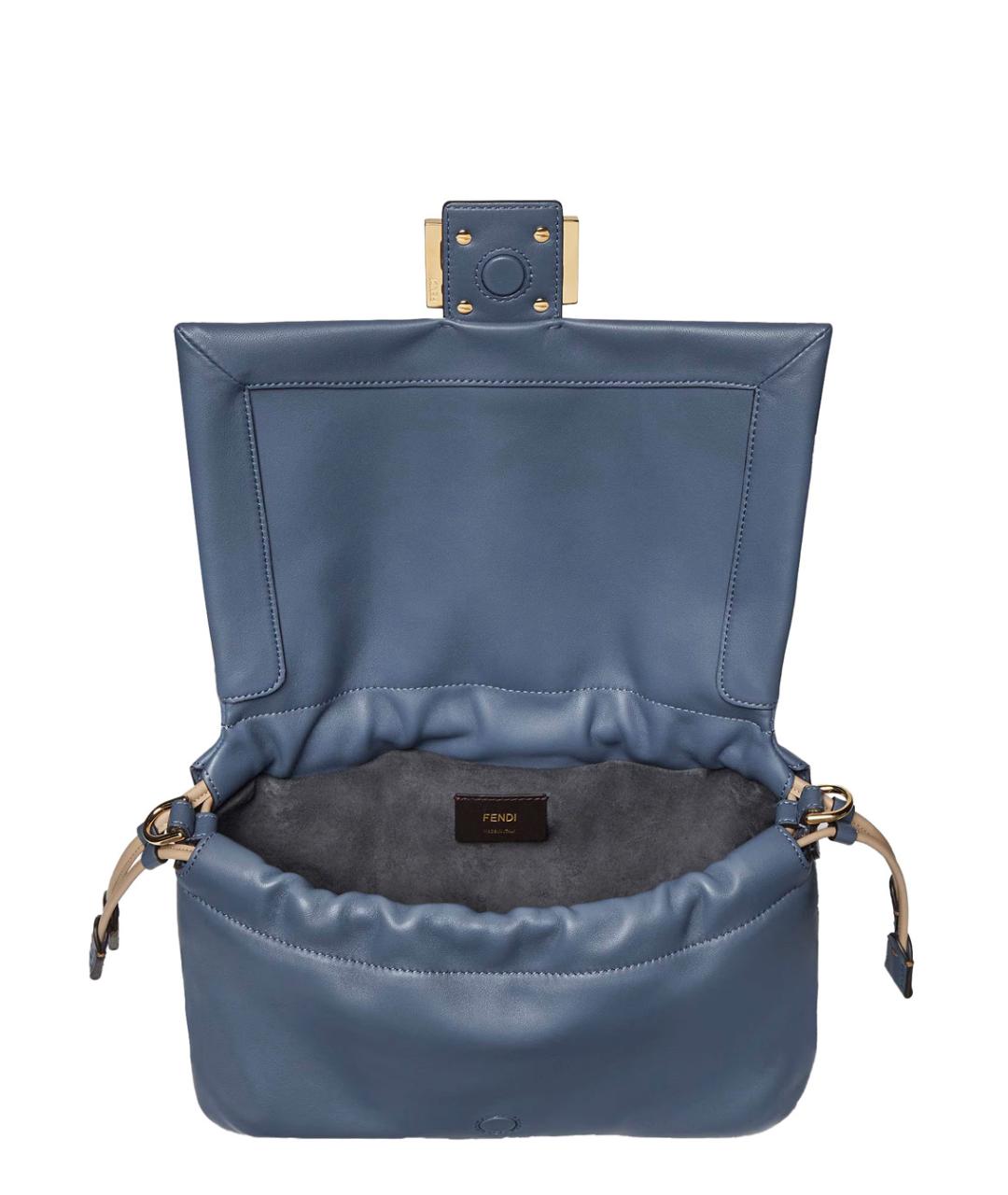 FENDI Синяя кожаная сумка через плечо, фото 4