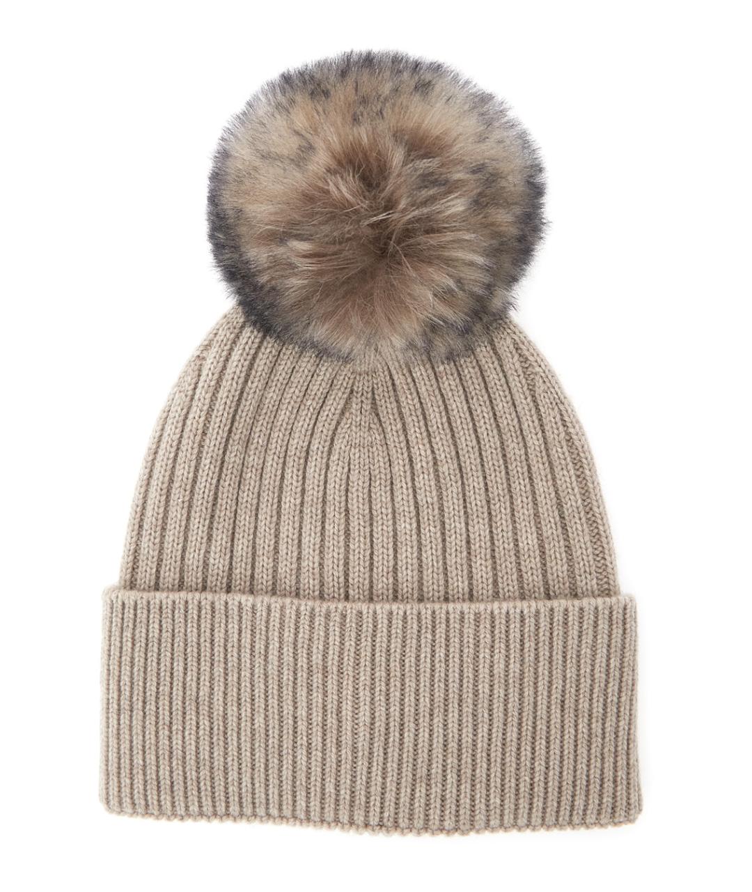 MONCLER GRENOBLE Бежевая кашемировая шапка, фото 2