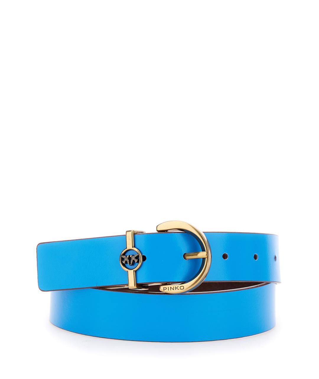 PINKO Коричневый кожаный ремень, фото 3