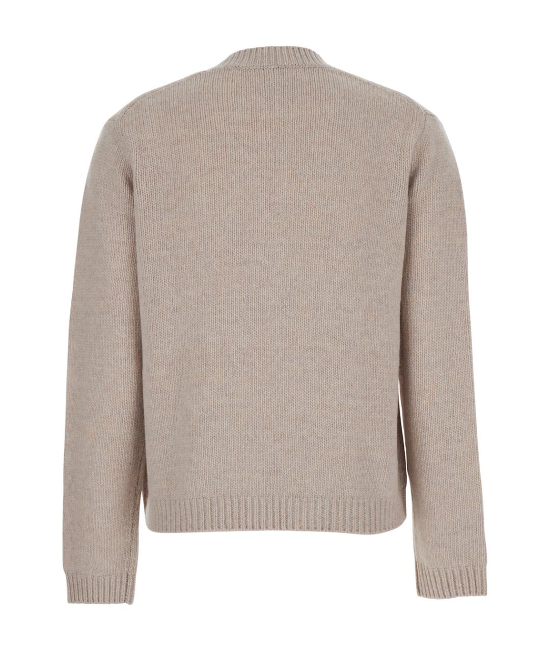 MAISON KITSUNE Бежевый шерстяной джемпер / свитер, фото 2