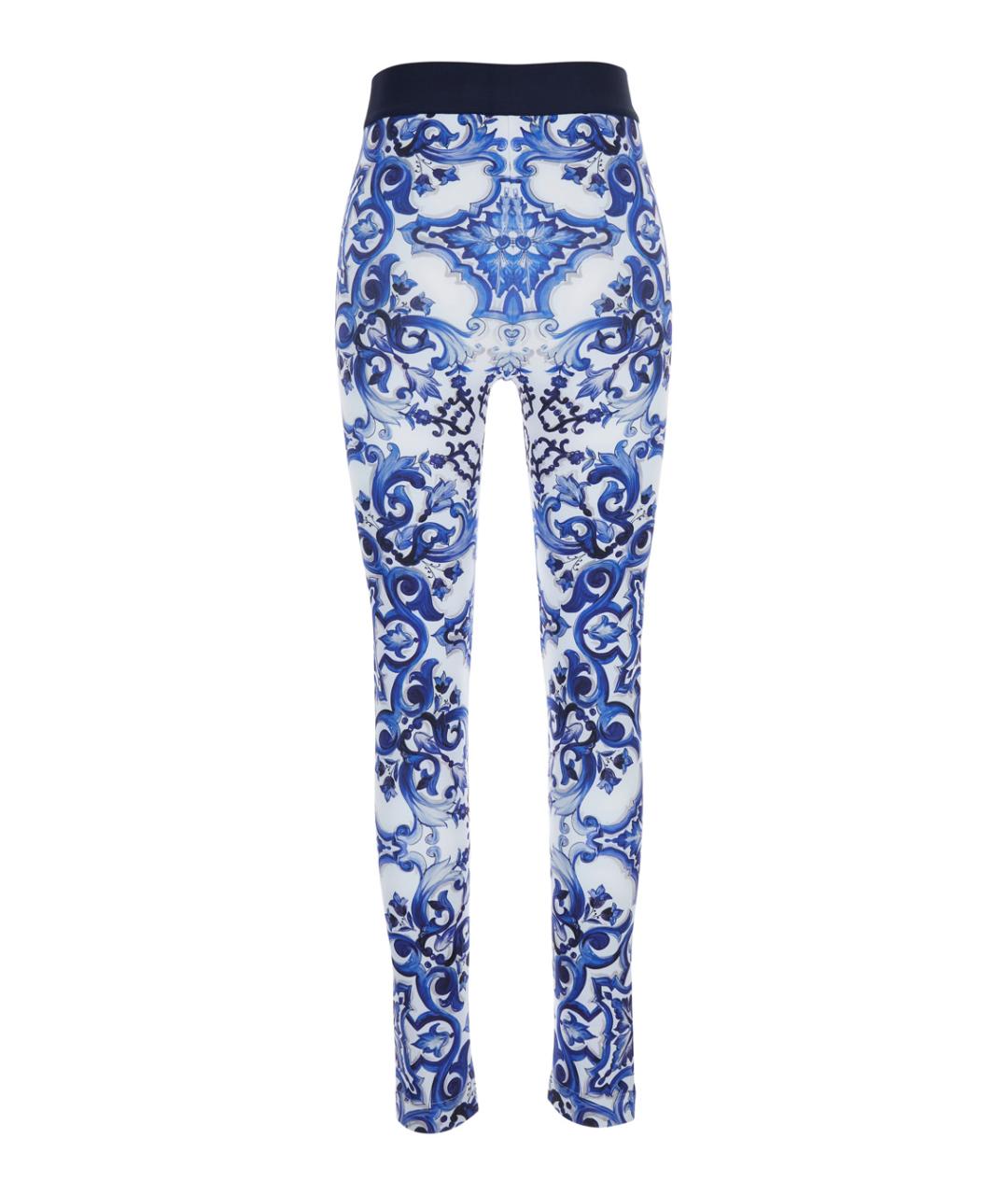 DOLCE&GABBANA Синие полиамидовые леггинсы и велосипедки, фото 2