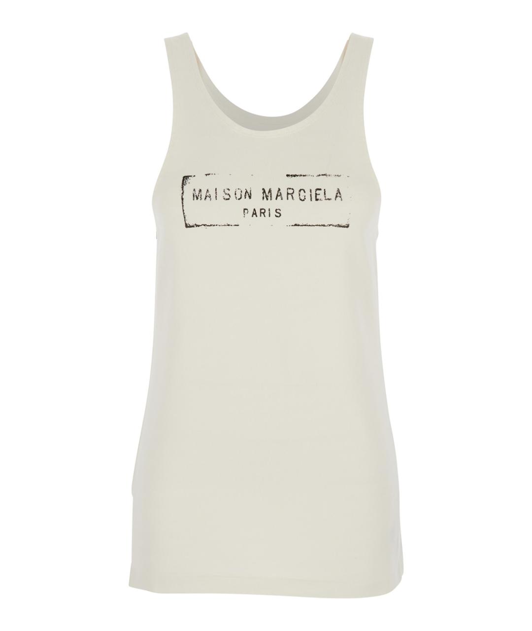 MAISON MARGIELA Бежевая вискозная майка, фото 1