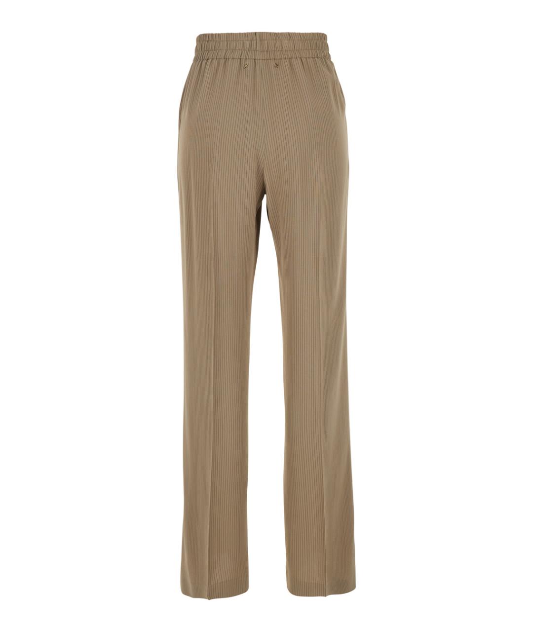 GOLDEN GOOSE DELUXE BRAND Бежевые вискозные прямые брюки, фото 2