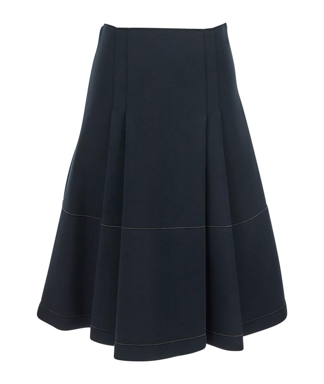 MARNI Черная хлопковая юбка миди, фото 1