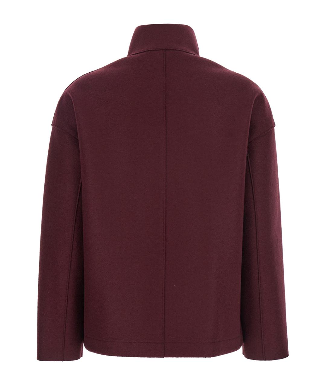 HARRIS WHARF LONDON Бордовое шерстяное пальто, фото 2