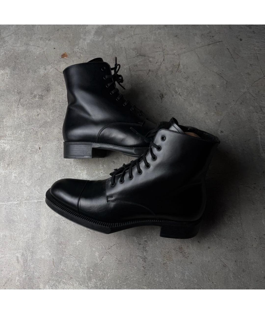 PRADA Черные кожаные ботинки, фото 8