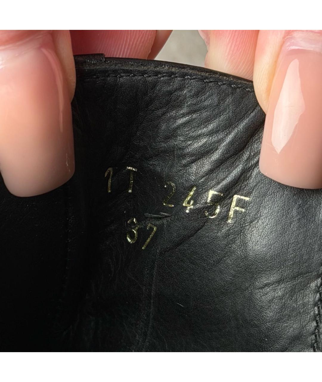 PRADA Черные кожаные ботинки, фото 6