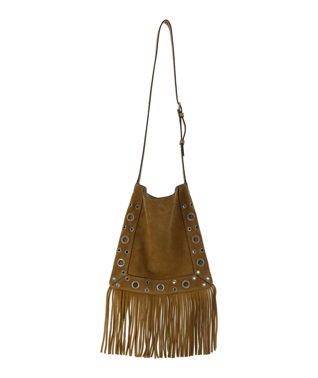 VALENTINO Коричневая замшевая сумка через плечо, фото 2