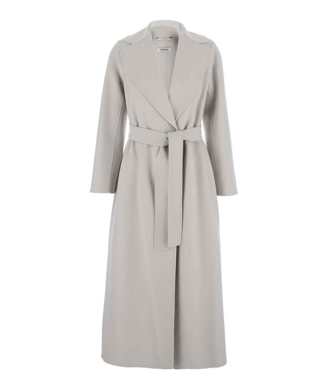 'S MAX MARA Белое шерстяное пальто, фото 1