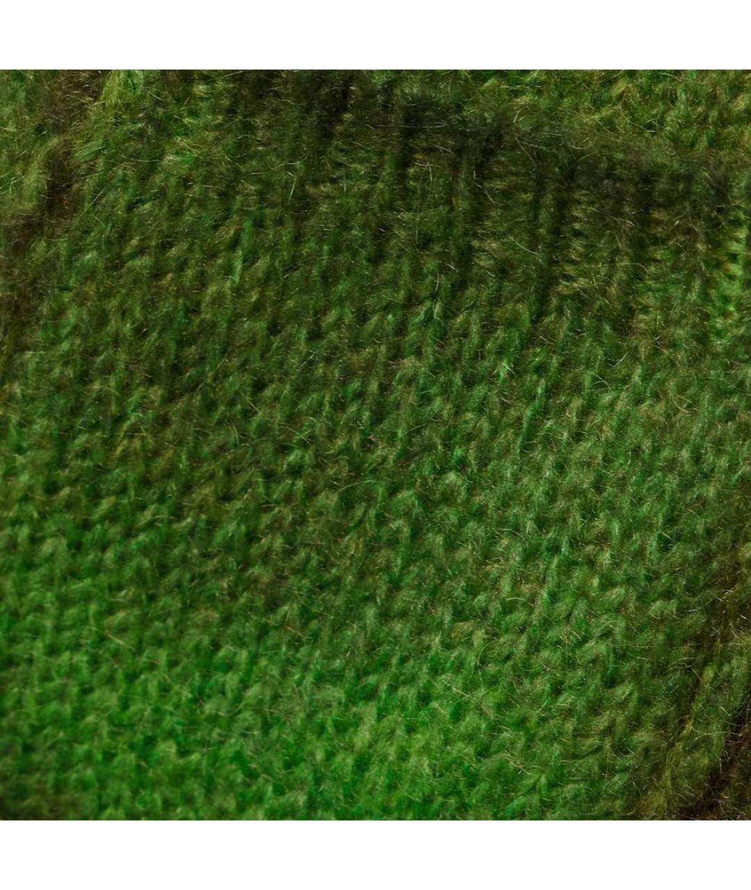 ACNE STUDIOS Зеленый шерстяной кардиган, фото 2