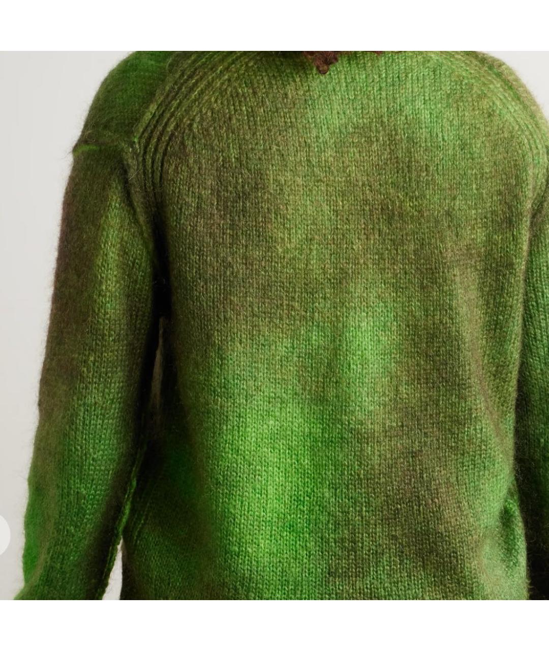 ACNE STUDIOS Зеленый шерстяной кардиган, фото 3