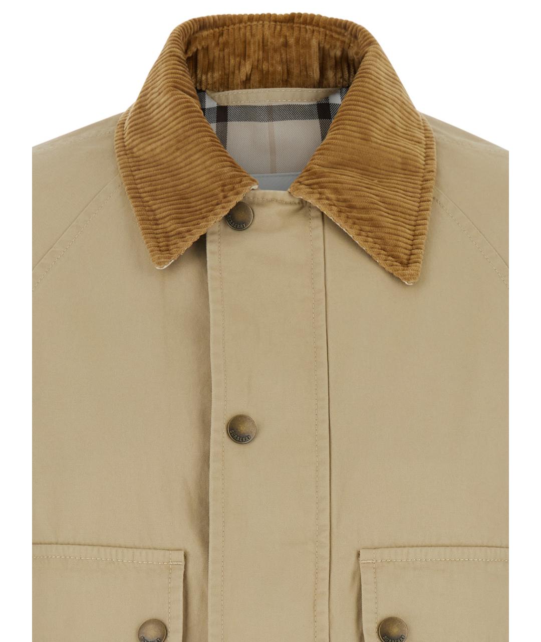BURBERRY Бежевый хлопковый жакет/пиджак, фото 3