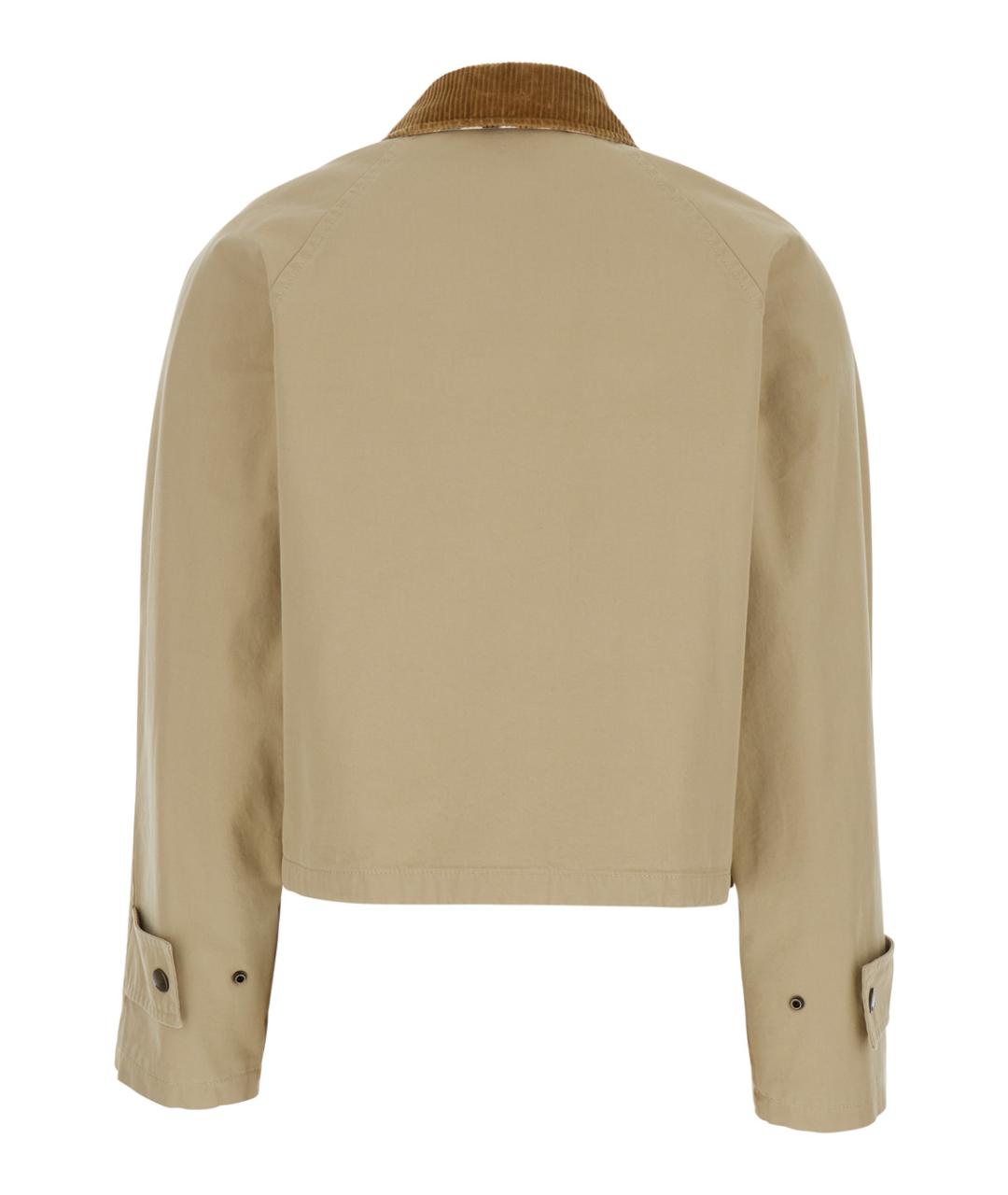 BURBERRY Бежевый хлопковый жакет/пиджак, фото 2