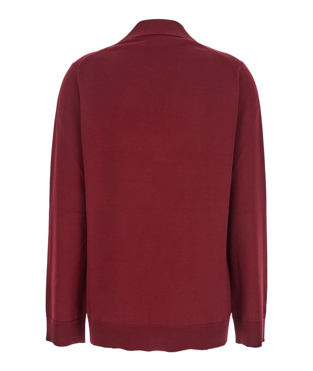 GUCCI Бордовый шерстяной джемпер / свитер, фото 2