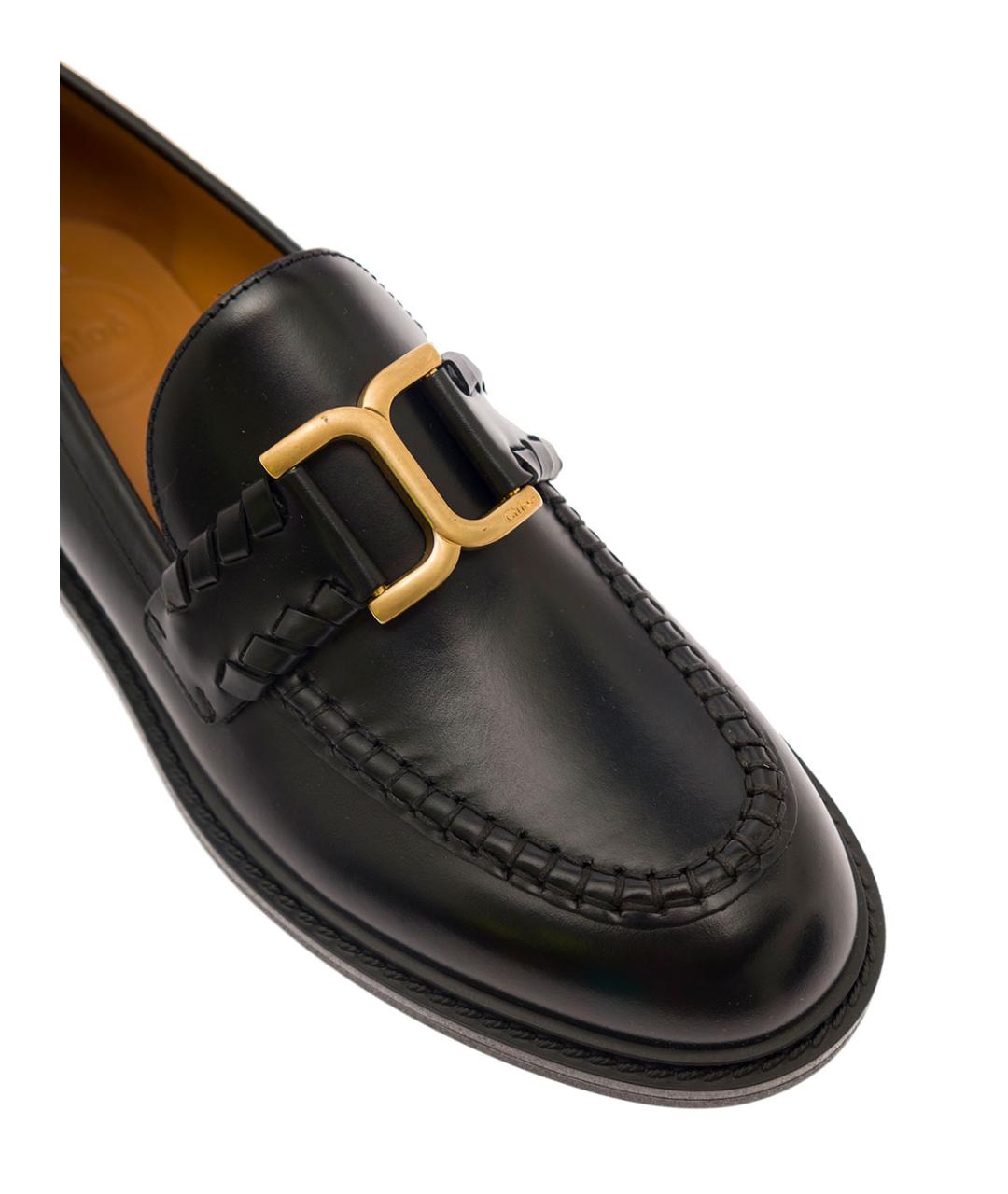 CHLOE Черные кожаные лоферы, фото 4