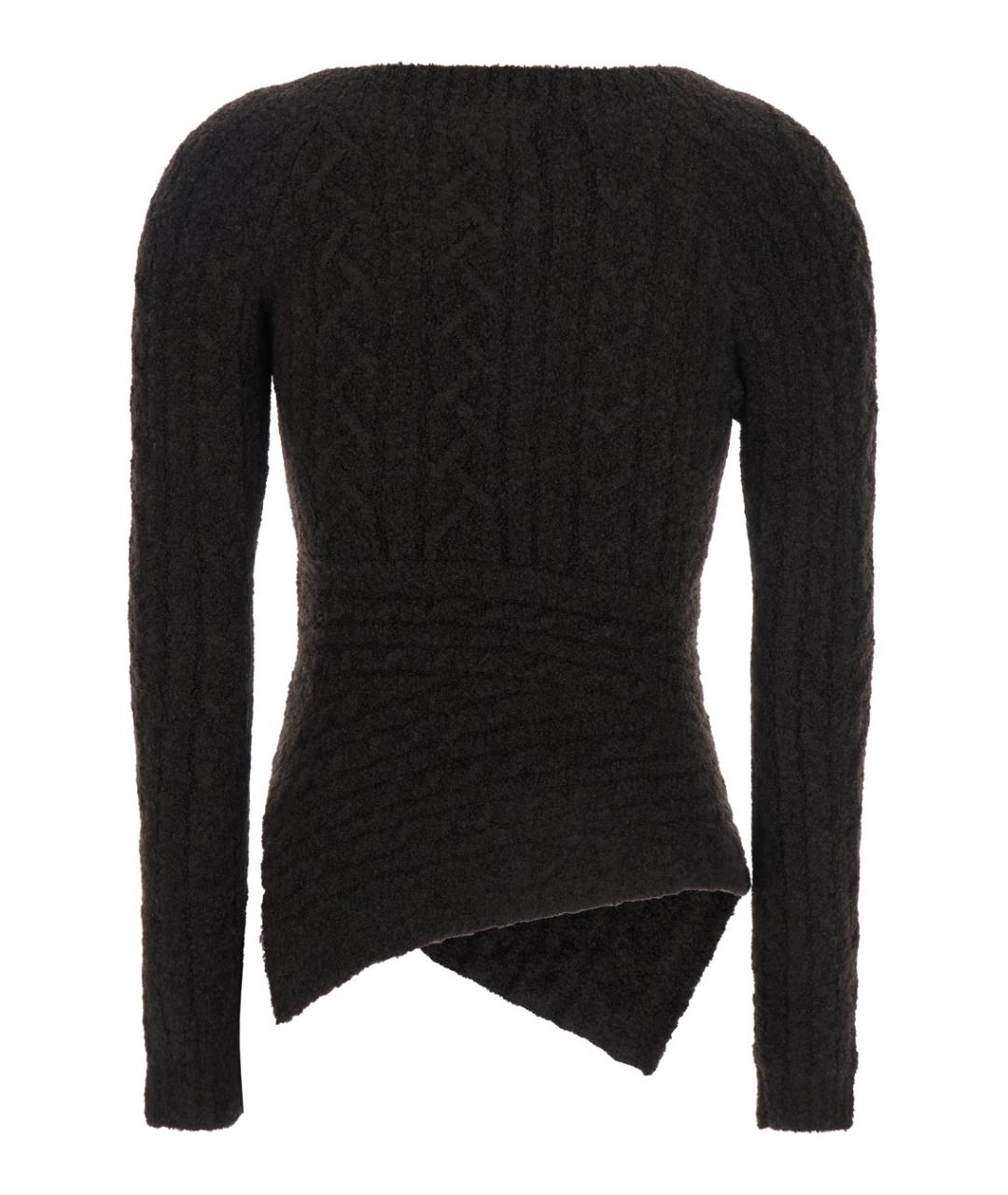 THE ATTICO Коричневый шерстяной джемпер / свитер, фото 2