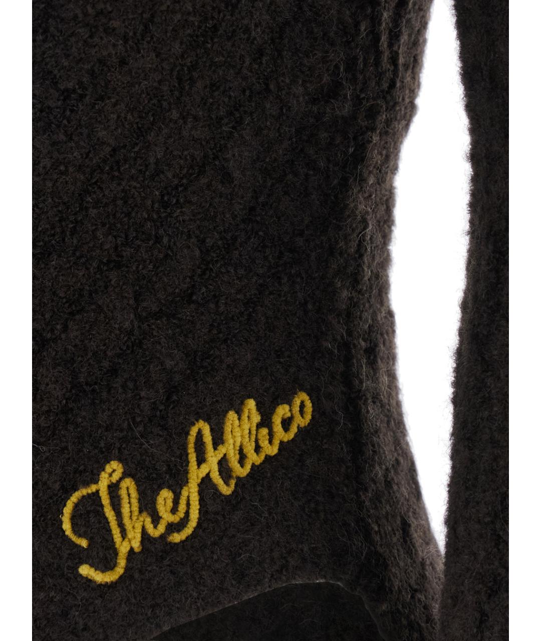 THE ATTICO Коричневый шерстяной джемпер / свитер, фото 3