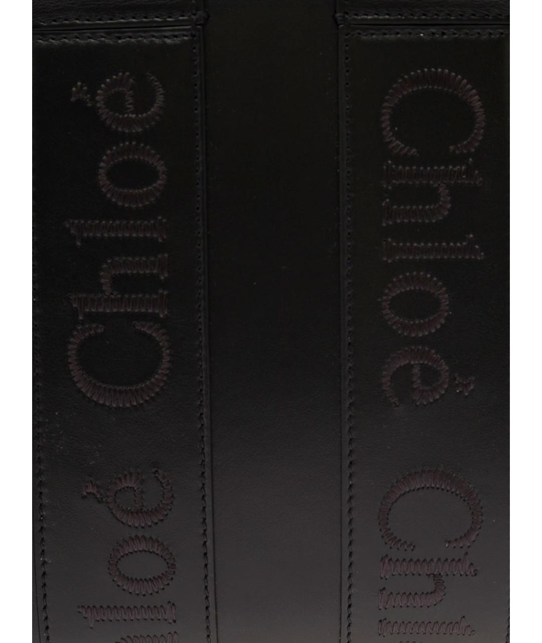 CHLOE Черная кожаная сумка тоут, фото 5