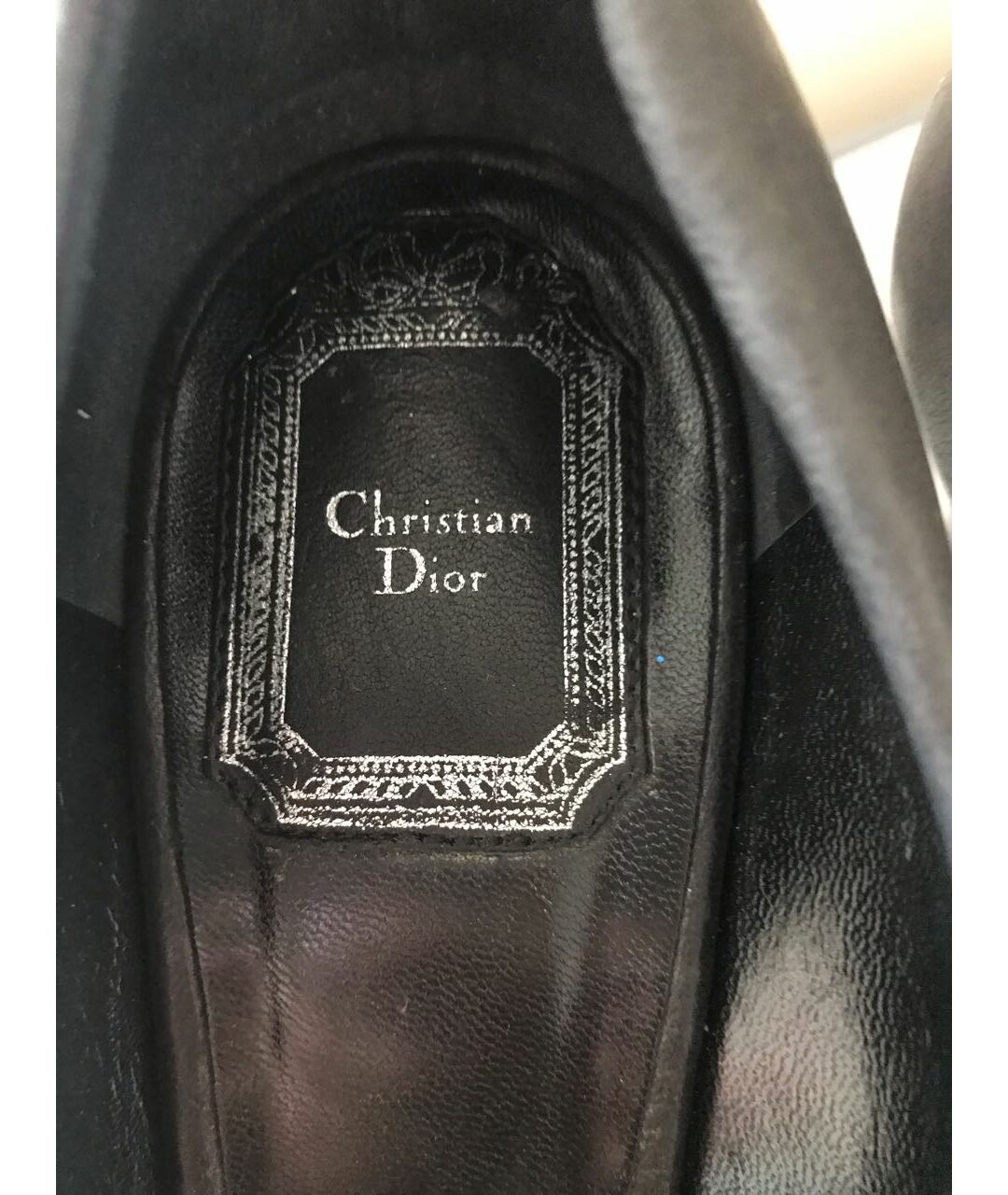 CHRISTIAN DIOR Черные кожаные туфли, фото 3