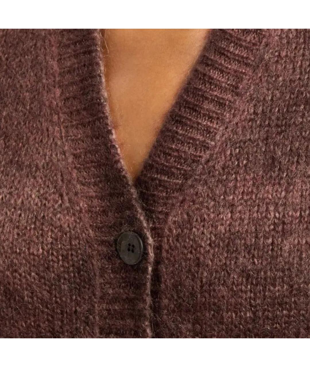 ACNE STUDIOS Бордовый шерстяной кардиган, фото 5