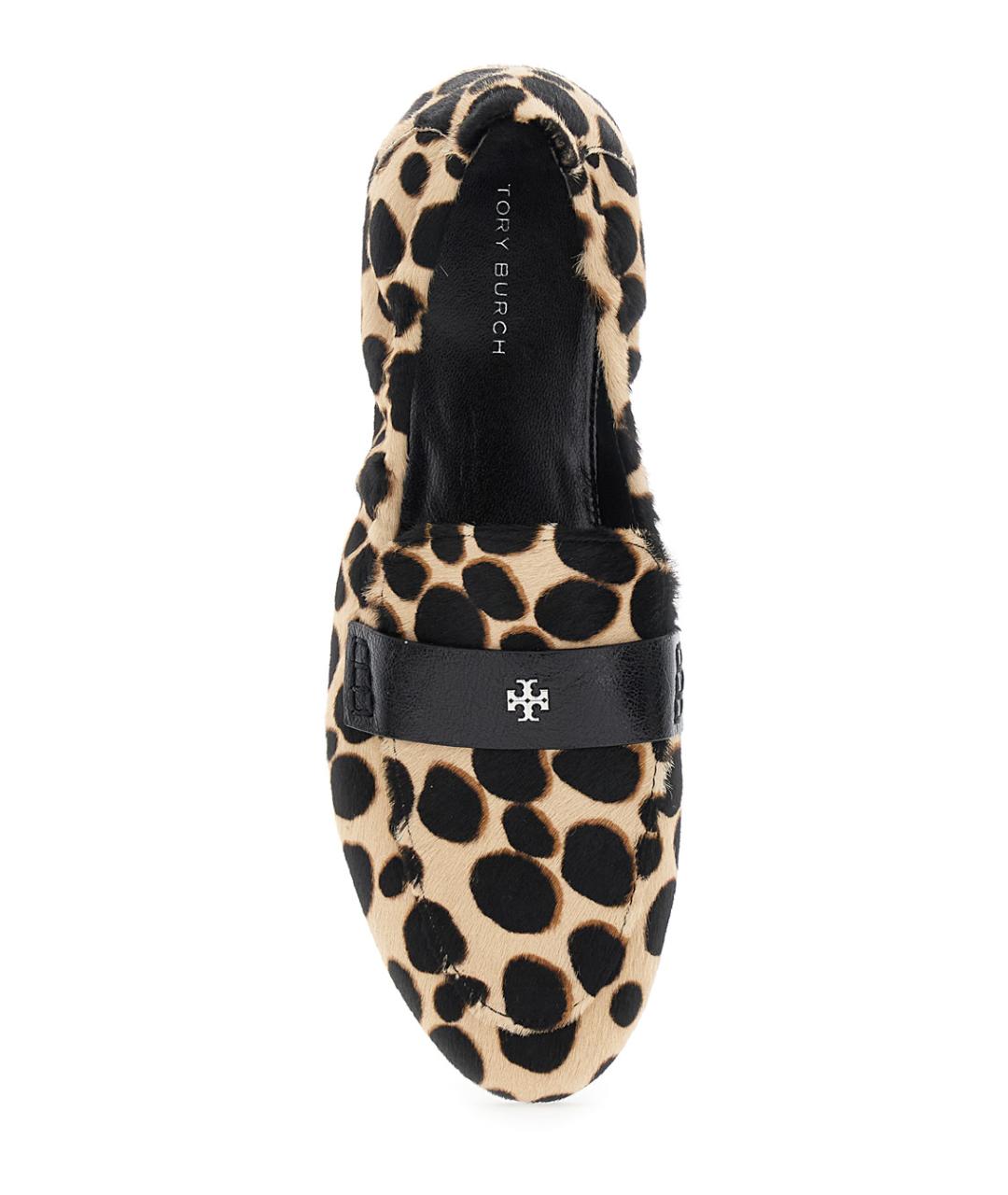 TORY BURCH Бежевые кожаные лоферы, фото 4