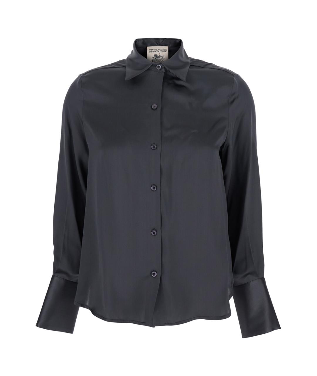 SEMICOUTURE Серая шелковая рубашка, фото 1