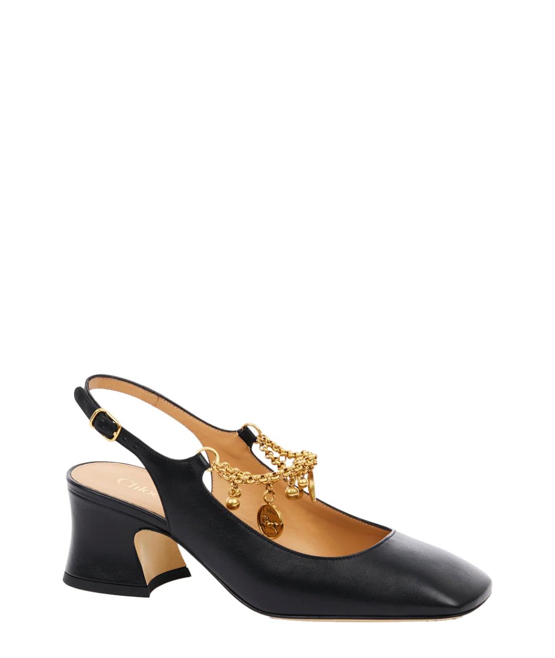 CHLOE Черные кожаные туфли, фото 2
