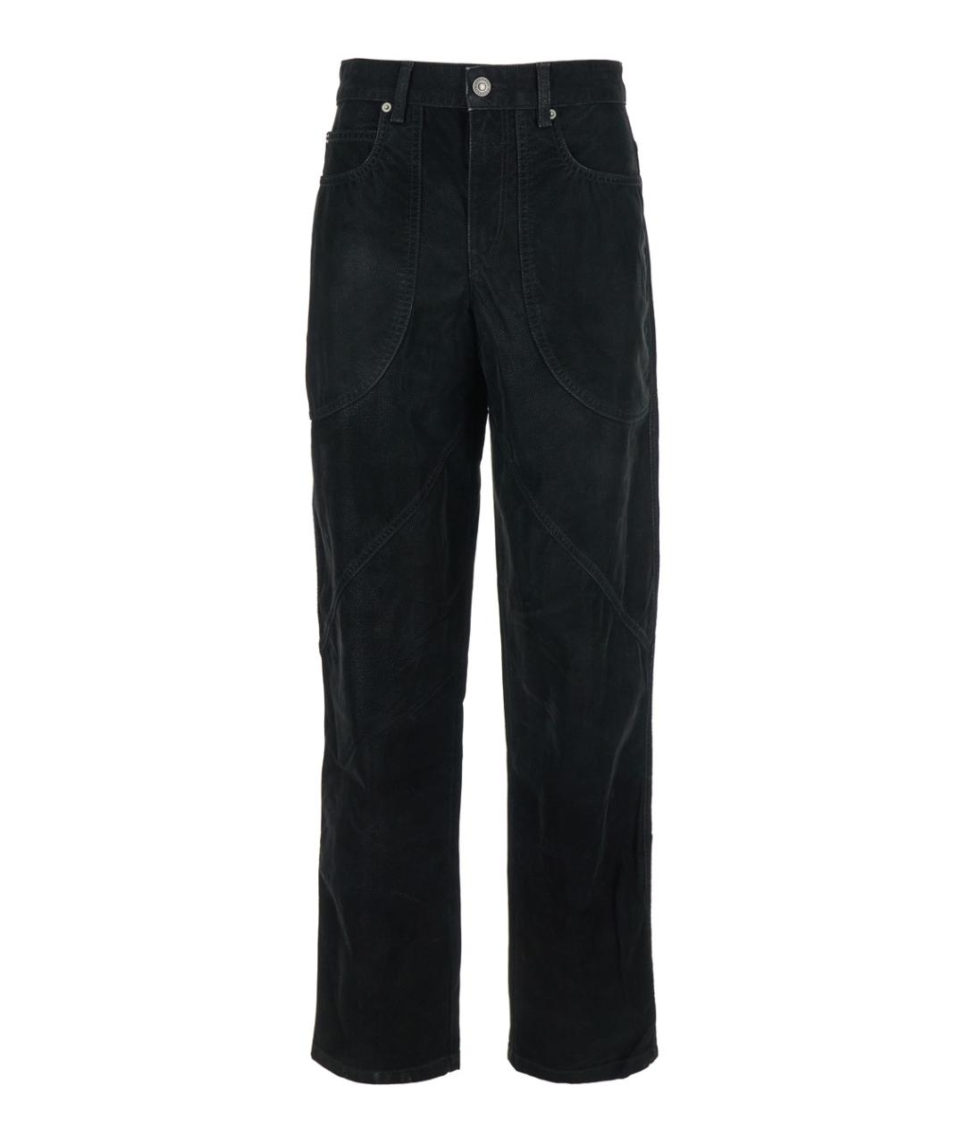 ISABEL MARANT Черные хлопковые прямые джинсы, фото 1