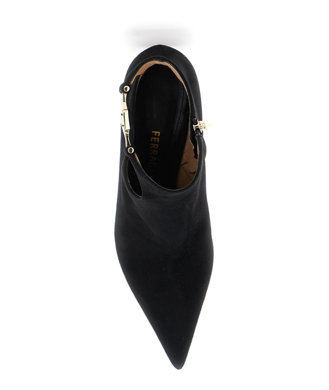 FERRAGAMO Черные замшевые ботильоны, фото 3