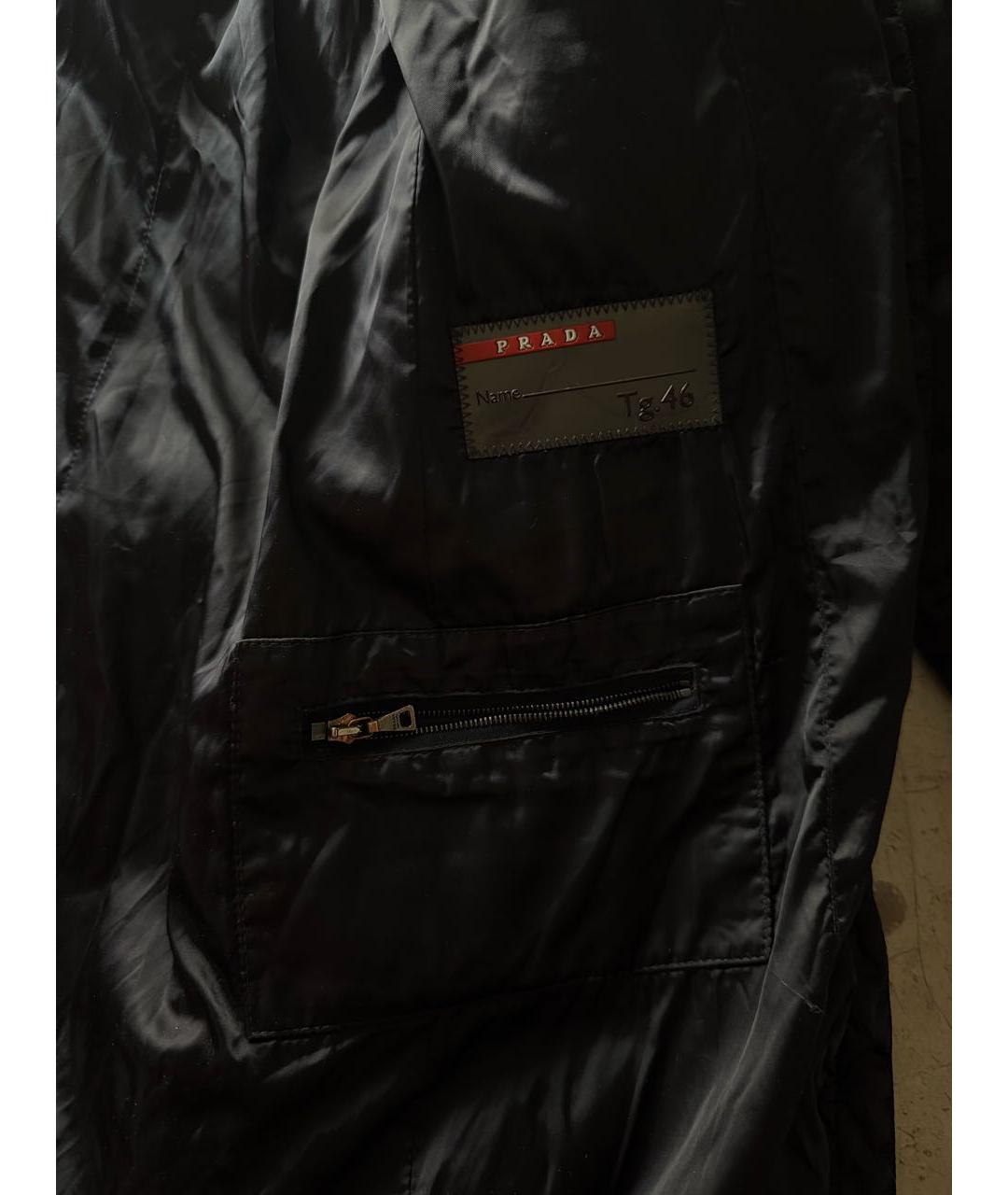 PRADA Темно-синий полиамидовый пуховик, фото 7