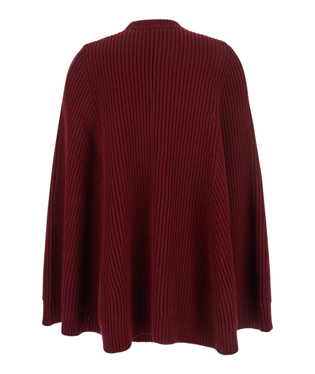 MAX MARA Бордовое шерстяное повседневное платье, фото 2