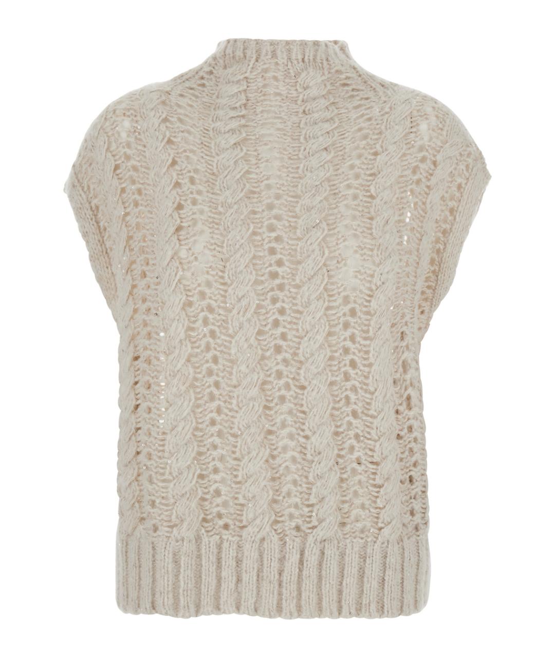 ANTONELLI Бежевая шерстяная жилетка, фото 1