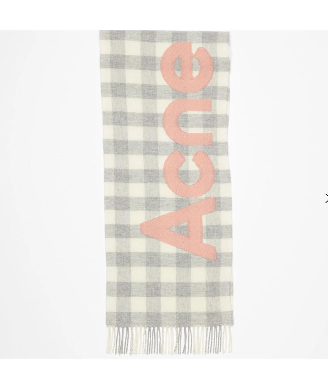ACNE STUDIOS Серый шарф, фото 6