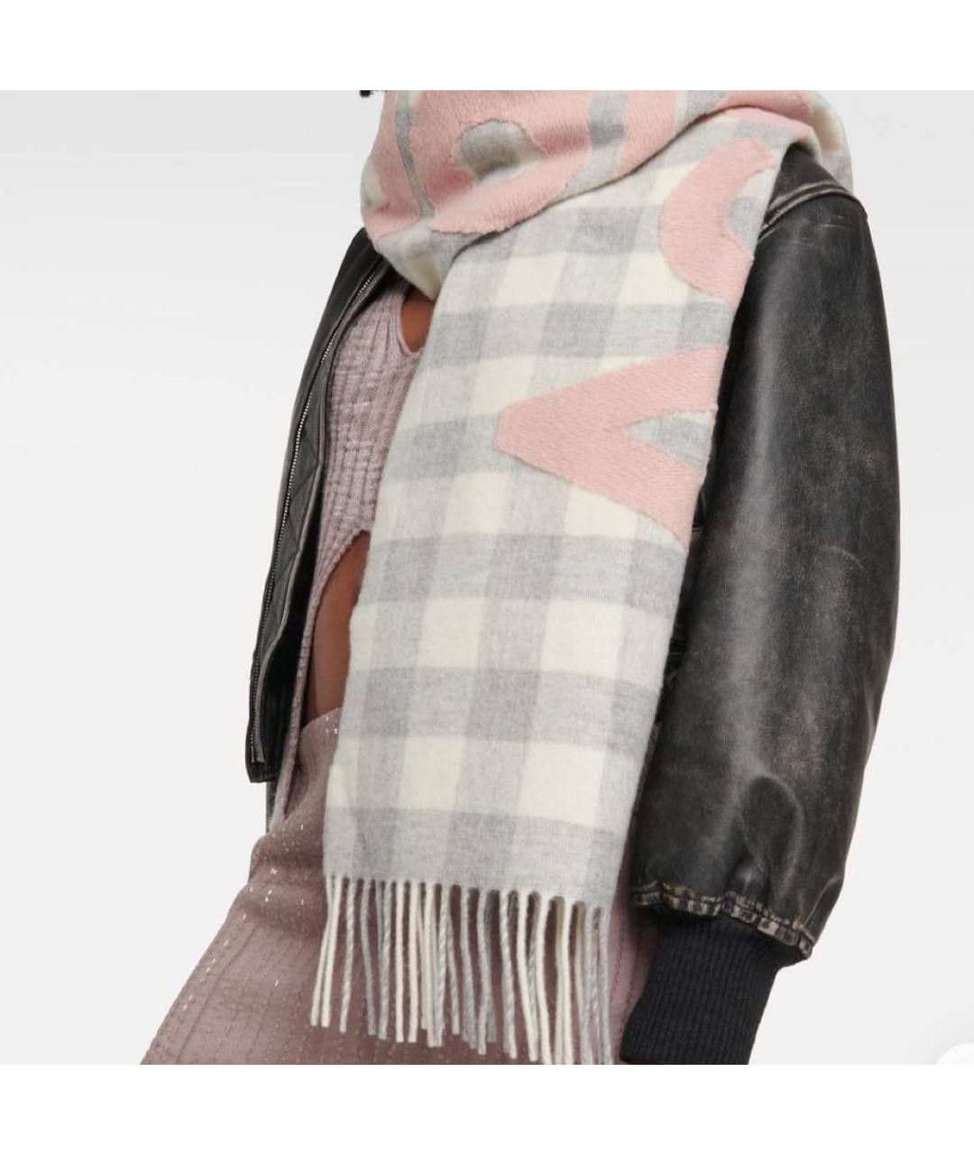 ACNE STUDIOS Серый шарф, фото 5